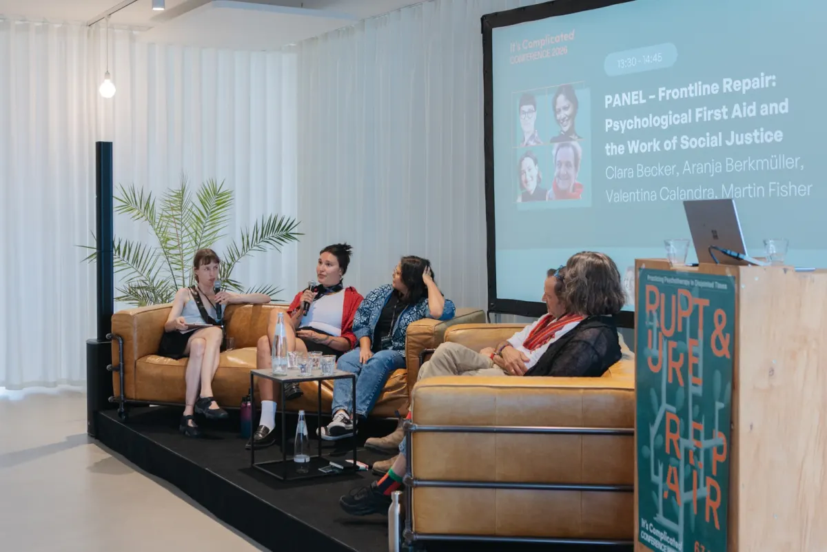 A lively panel conversation with the conference audience