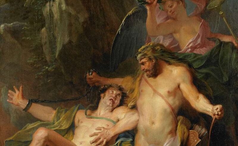 Hercules Delivering Prometheus by Nicolas Bertin, Public Domain