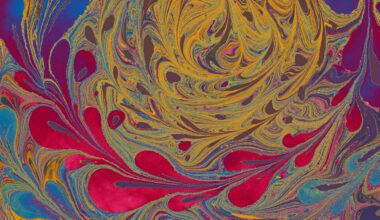 Abstract Marbling Painting