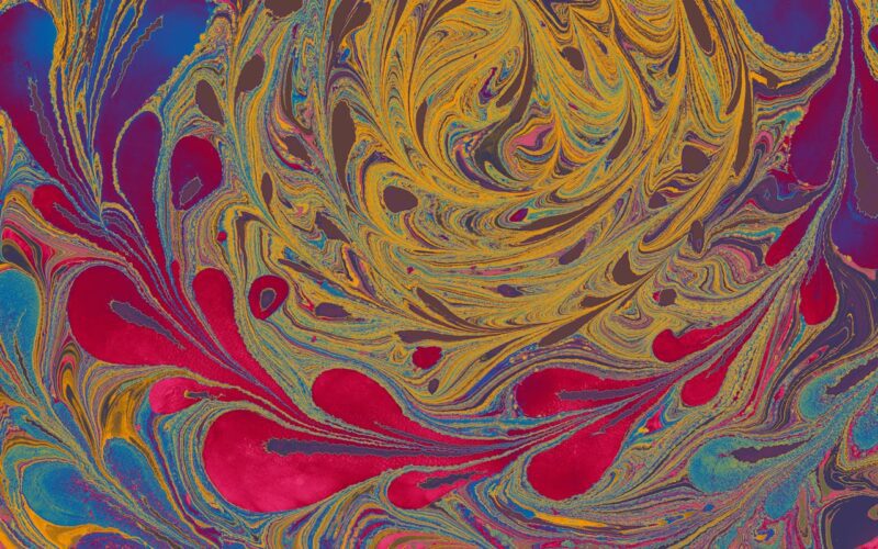 Abstract Marbling Painting