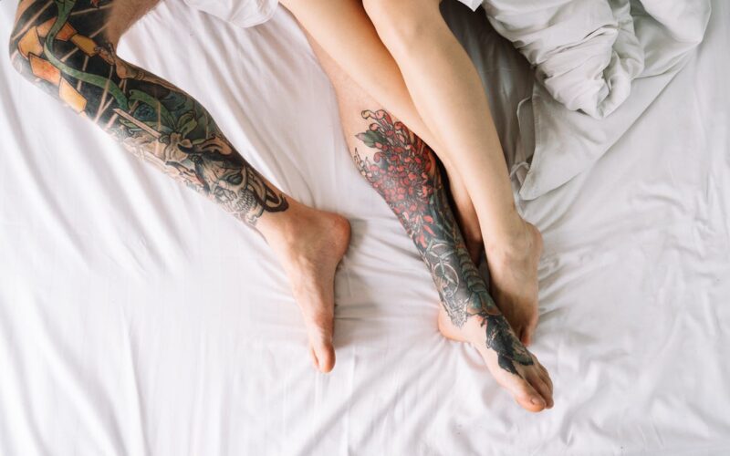 Couple Lying on Bed