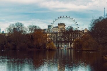 London Eye Overlooking Water in Winter