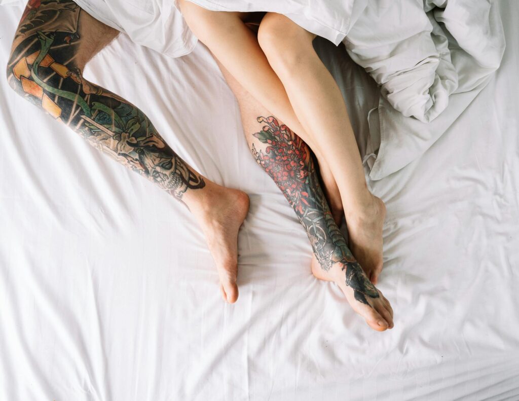 Couple Lying on Bed