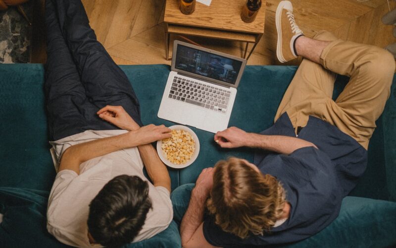 Friends Watching a Show