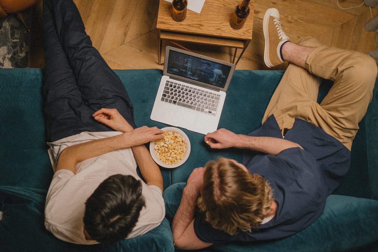 Friends Watching a Show