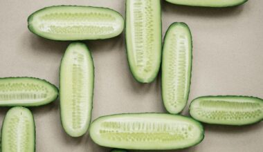 Green and White Sliced Cucumbers