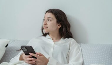 Woman Sitting with Cellphone